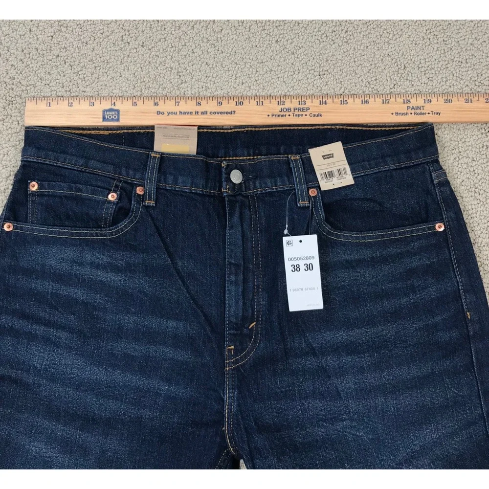 Levis 505 Regular Fit Dark Wash Indigo Denim Jeans 38x30 005052809‎ Mens